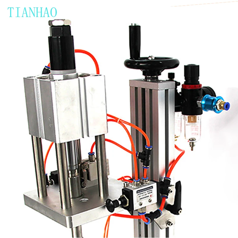 LY-180 Pneumatische Flaschenverschließmaschine, Edelstahl, Rotwein, Verschließkappe, Korkkappen, Presse, Stanzen, Schraubere, Form, optional
