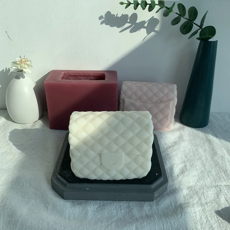 DIYCreative Bag Aromatherapy Candle Silicone Mold HandmadediyValentine's Day Gift Cake Chocolate Grinding Tool