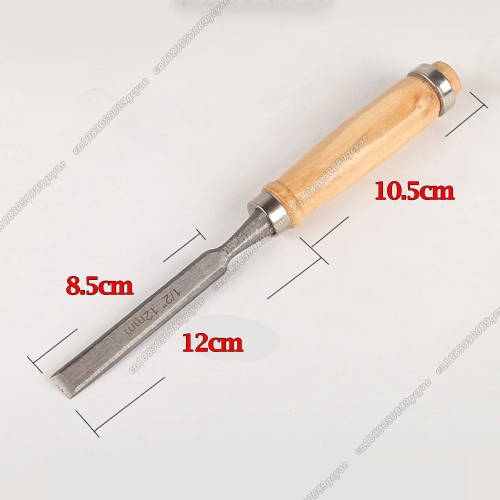 4Pcs Professional Wood Chisels Set Wood Carving Chisel 6/12/18/24mm Carpentry Flat Chisels DIY Woodworking Woodcut Carving Knife