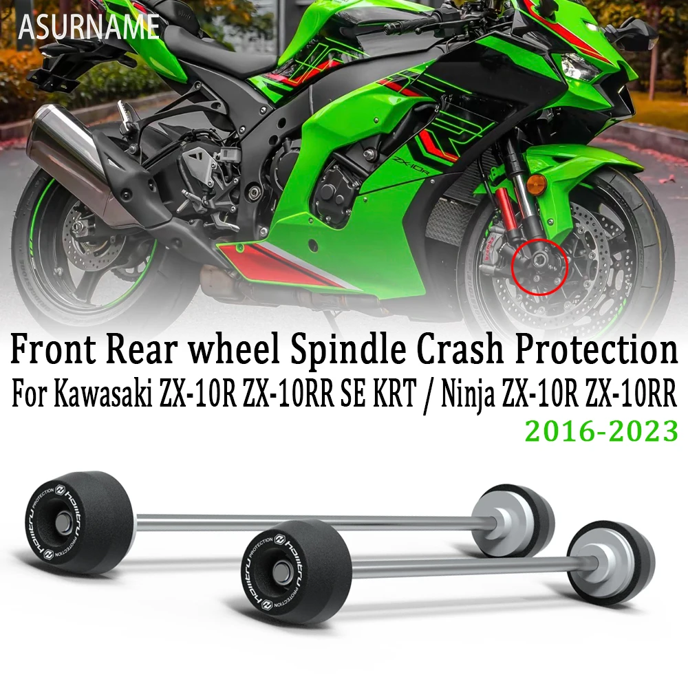 

Motorcycle Front & Rear Axle Fork Crash Sliders Wheel Protection For Kawasaki ZX-10RR SE / Ninja ZX-10R ZX-10RR 2023 2016-2022