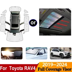 Full Car Coverage Sunshades For Toyota RAV4 2020 Accessories 2019~2024 XA50 Auto Sunscreen Window Sunshade Cover Car Accessories