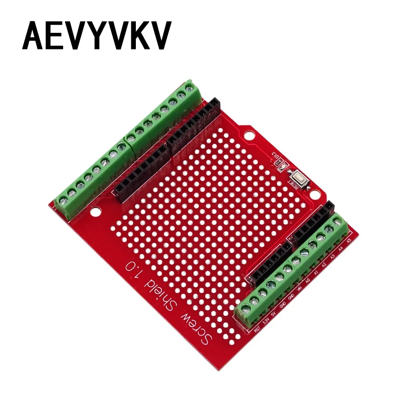 Prototype Screw Shield Expansion Board Assembled Terminal Proto Shield Double-sided PCB IO Solder for Arduino UNO Mega2560 One