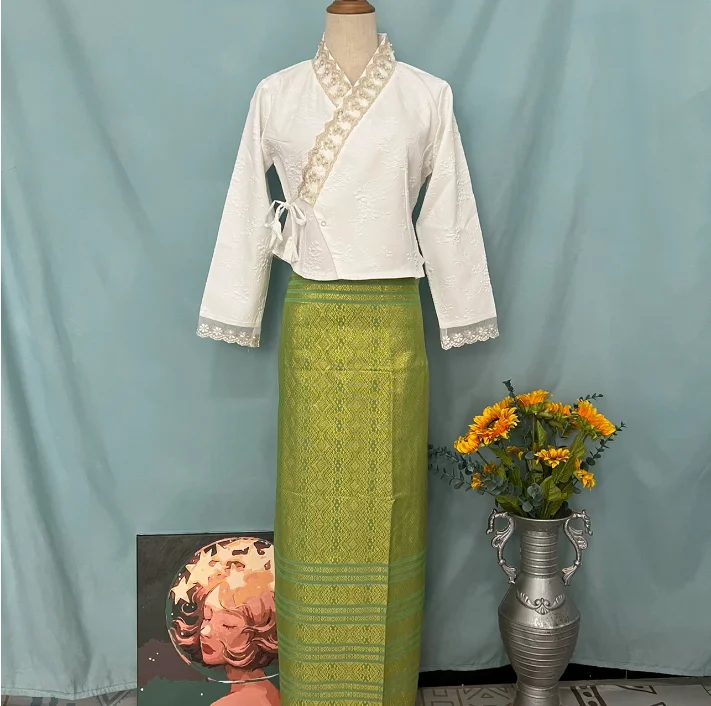 New Xishuangbanna Clothing Women's Work Traditional Dai Suit Thailand Dress
