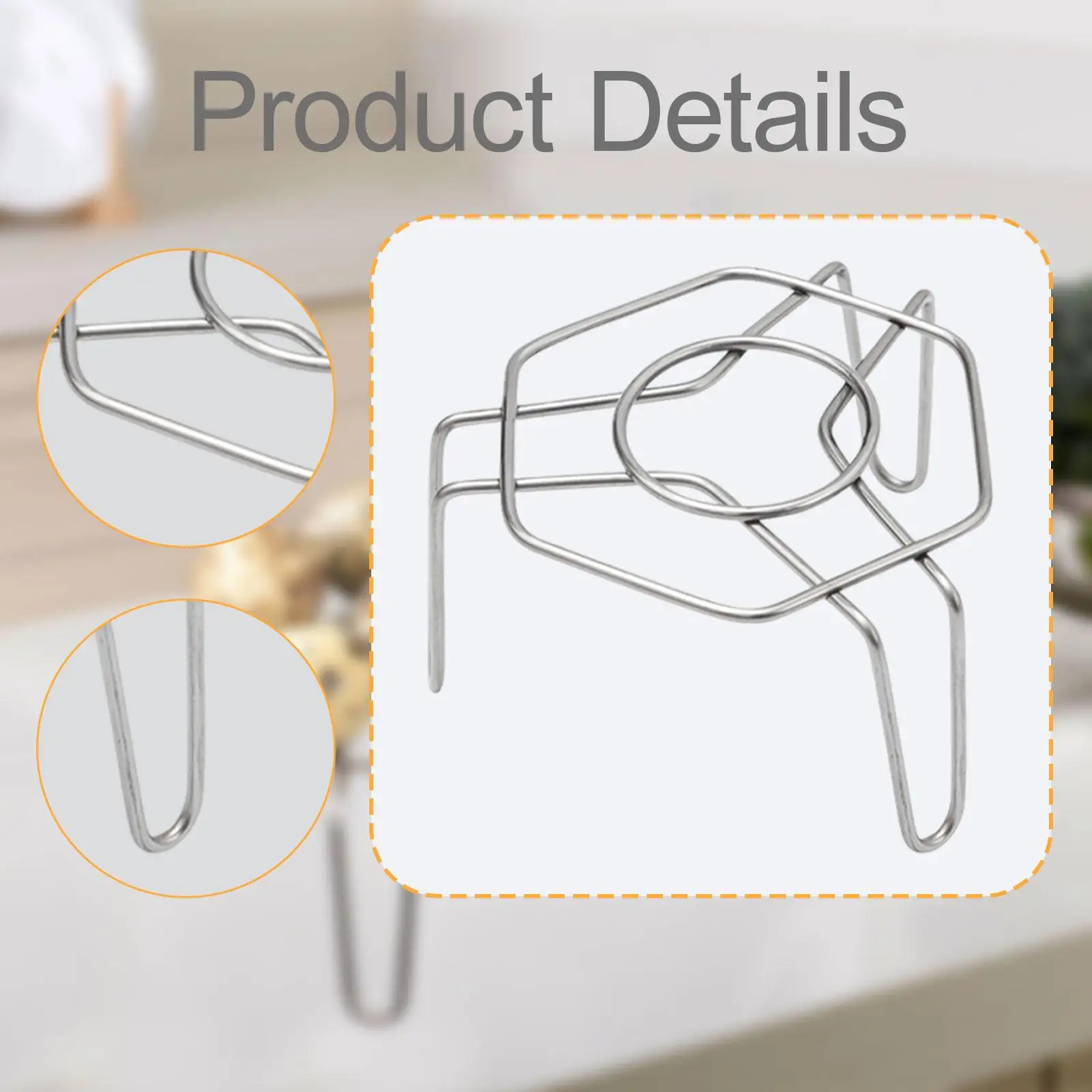 Universal Mini Steaming Rack 304 Stainless Steel U Feet Design Kitchen Steam Stand for Electric Kettle Quail Eggs
