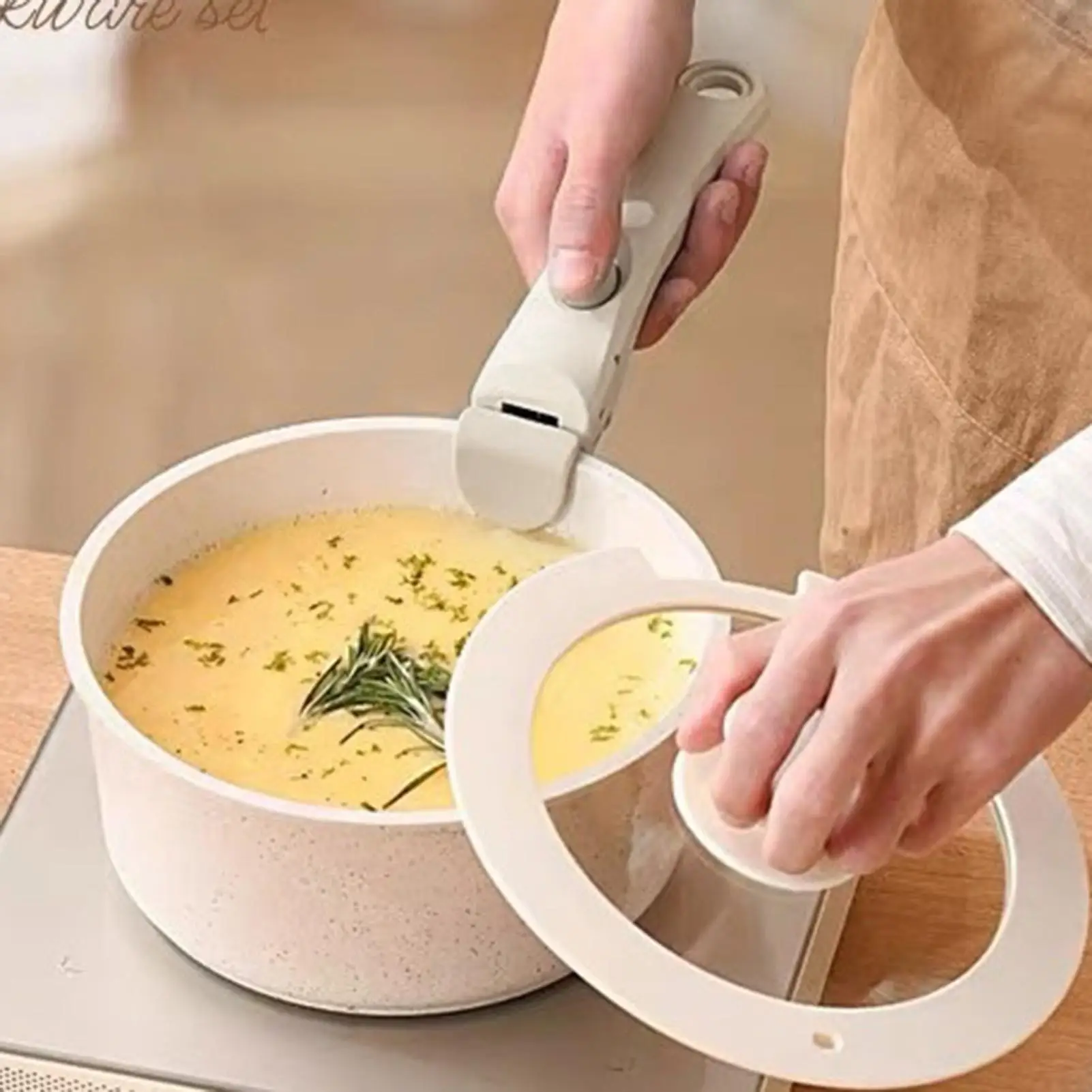 Universal Pot Handles Ergonomic Anti Scalding Pan Gripper Multi-Purpose All Purpose Cookware Handle Attachment Kitchen Gadget