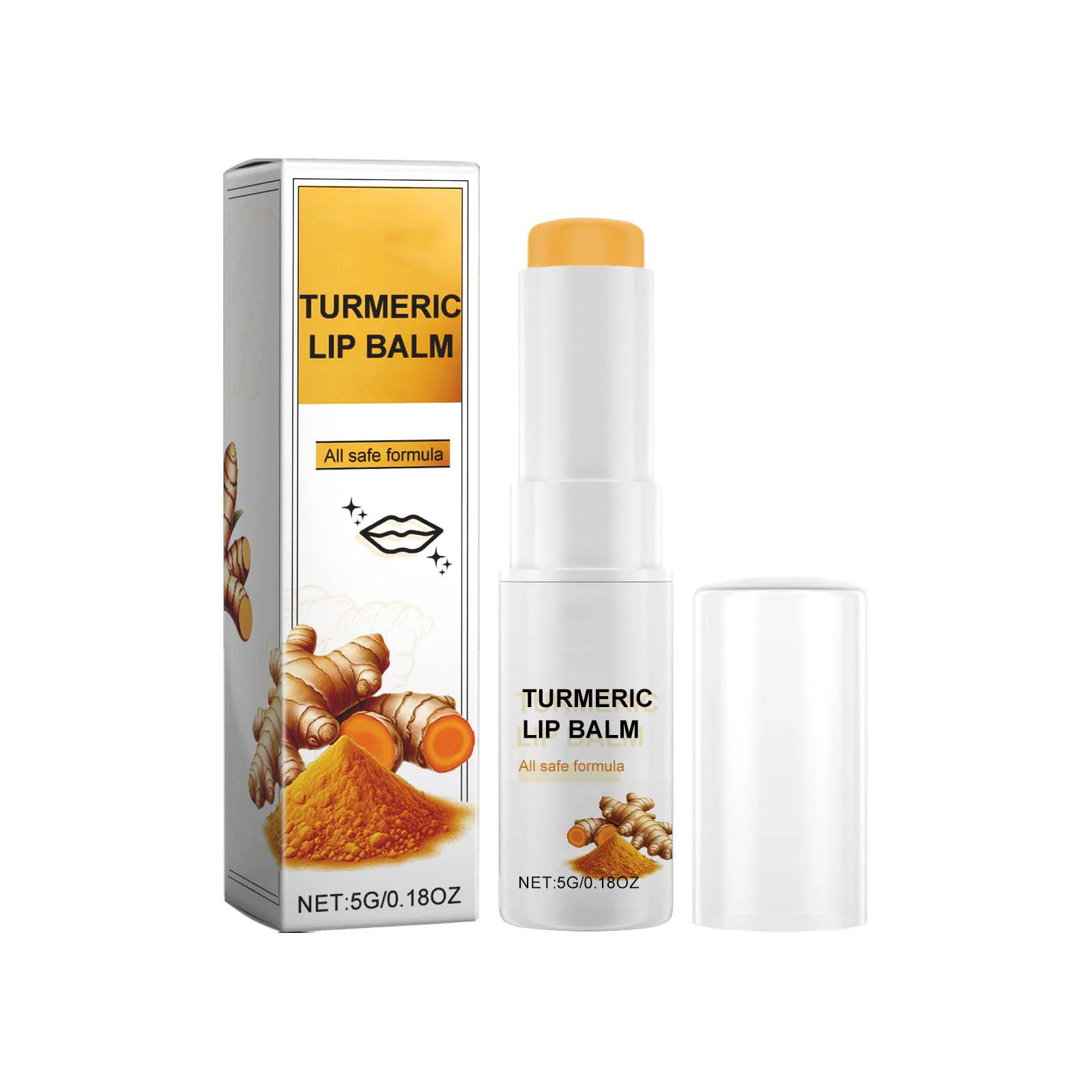 Turmeric Lip Balm Melanin Removal Lip Exfoliator Improve Dullness Pink Lip Treatment Smooth Moisturizing Lip Lightening Lipstick