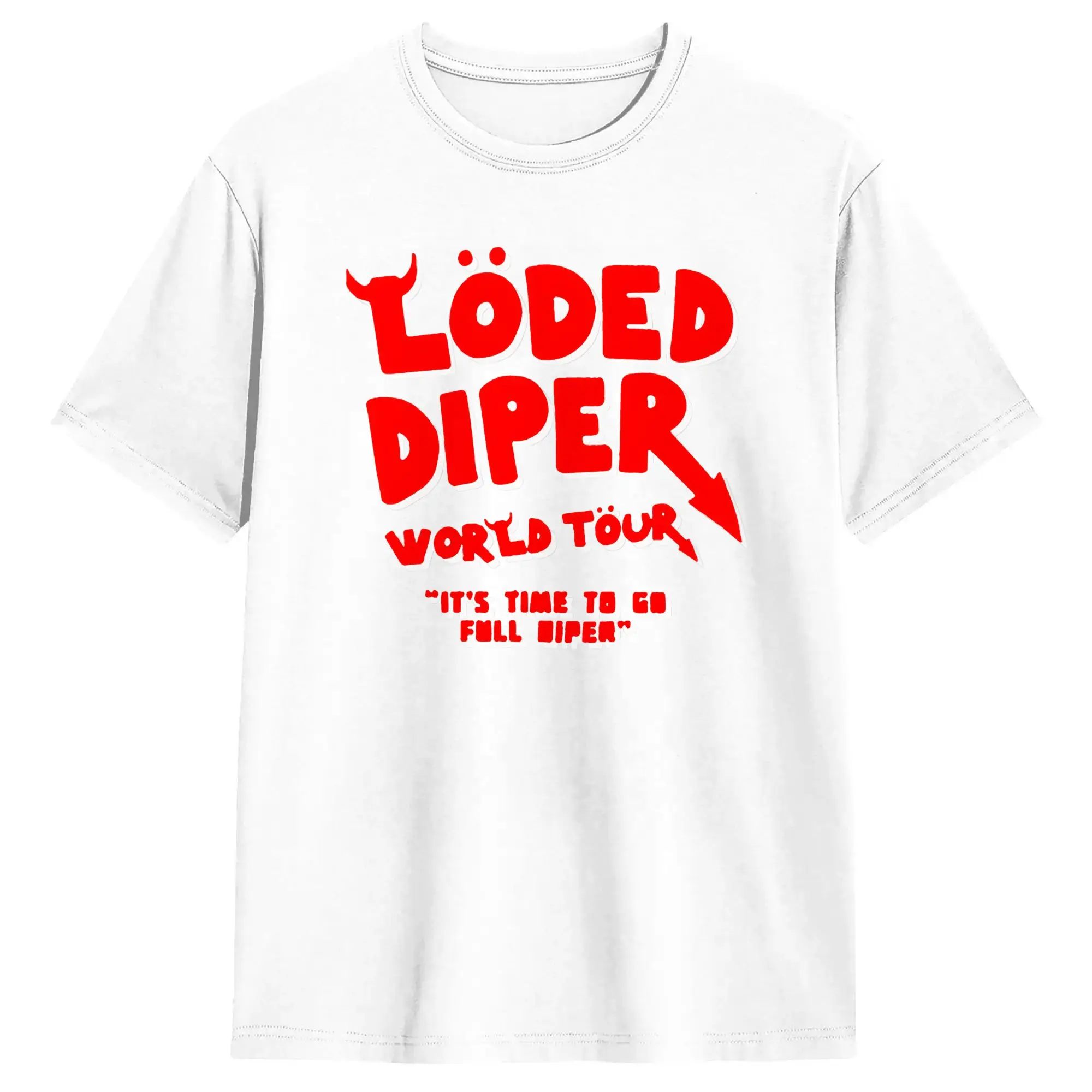 Harajuku T-Shirt Summer Loded Diper World Tour Popular T Shirts  Cotton Tshirt for Men's Y2K Funny Design Short Sleeve Tees