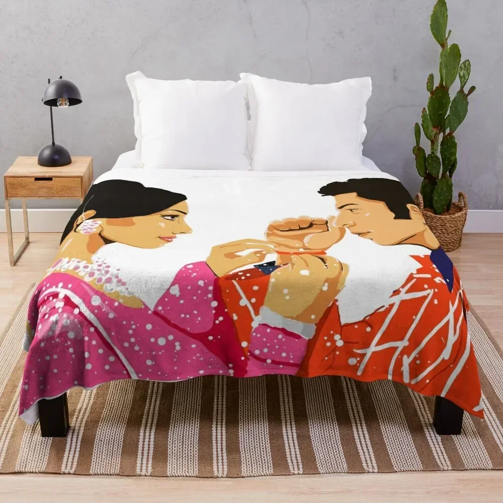 

Om Shanti Om Throw Blanket Moving Plush blankets and throws Decorative Sofa Blankets