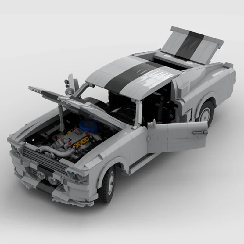 Miasto Supercar Model Moc klocki budowlane Speed Champion GT500 1967) technologia klocki modułowe prezent świąteczne zabawki zestawy do samodzielnego montażu