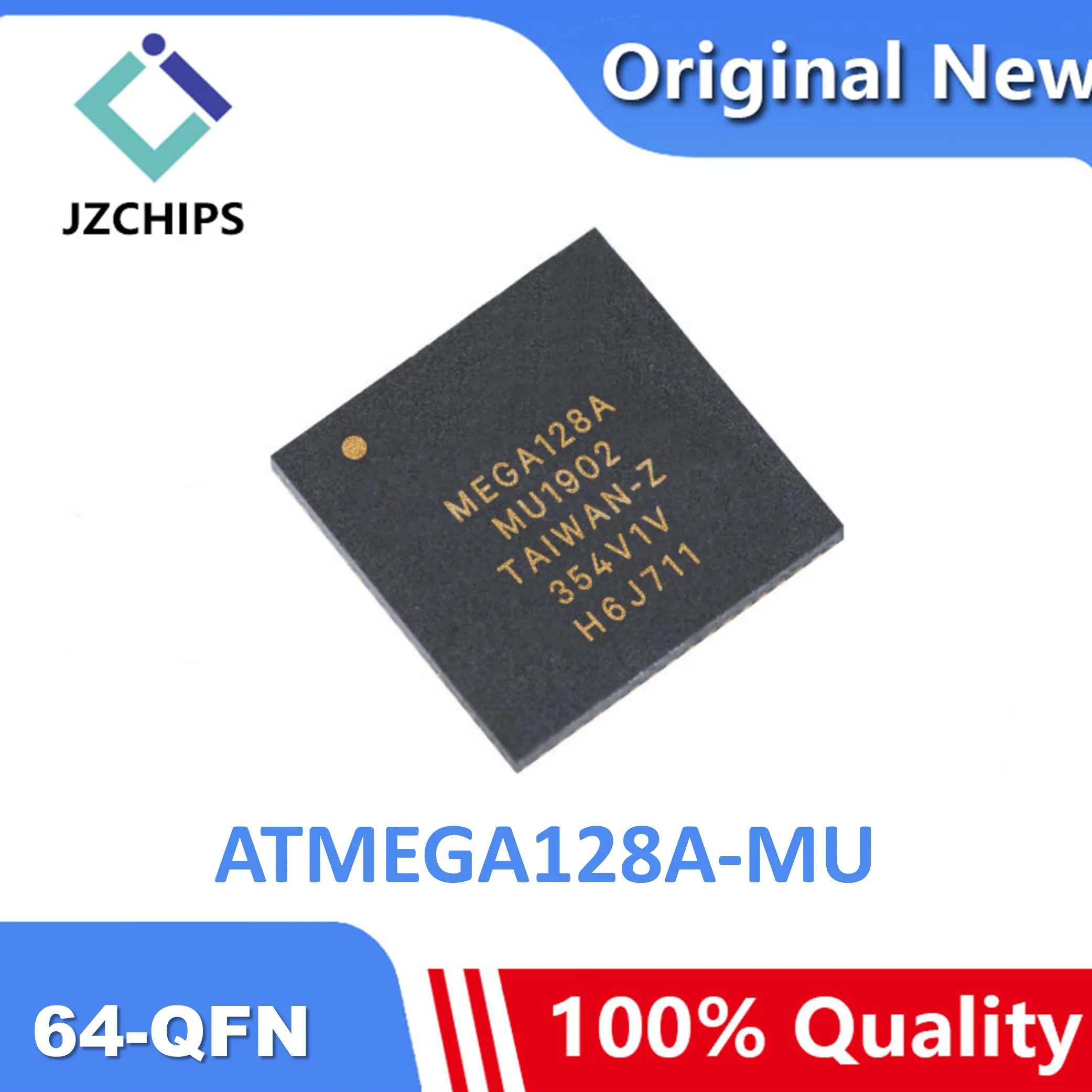 ATMEGA128A-MU Microcontroller IC 8-Bit 16MHz 128KB FLASH 64-QFN New & Original