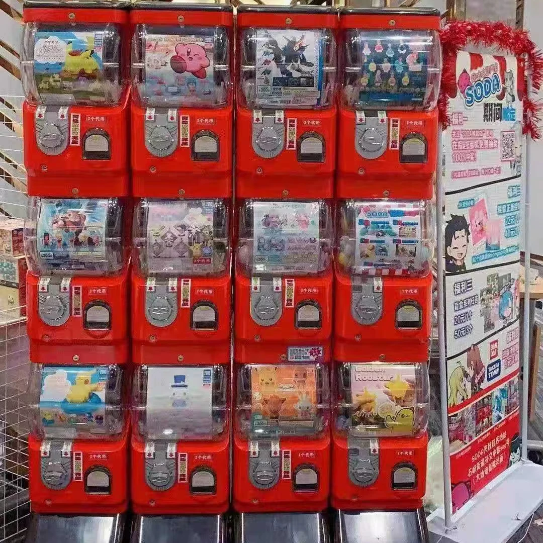 Factory Priced Double-Layer Coin Operated Gacha Machines Egg Twisted Gashapon Toy Vending Capsule for Amusement Parks