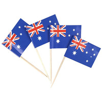 100pcs Australia Flag Australian Toothpick Cupcake Flags Decorations Soldier Patriotic Theme Party Supplies Cake Decorations