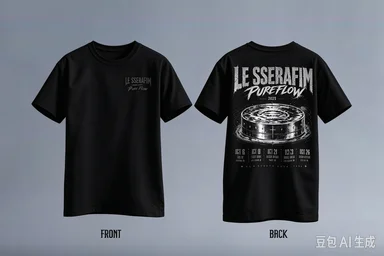 LE SSERAFIM 2026 PUREFLOW Summer Men's and Women's Parent Child Pure Cotton T-shirt Comfortable, Breathable High Quality Ins Y2k
