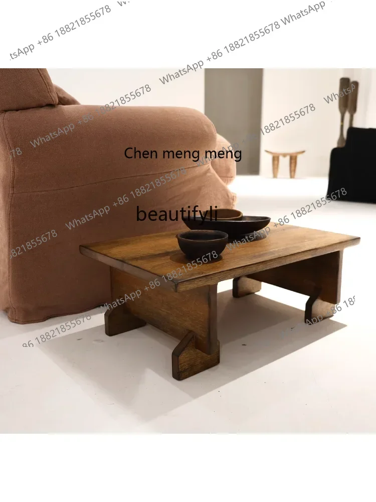 

ss7486 Retro Vacation Leisure Designer B & B Tatami Tea Table Side Table Solid Wood Chinese Style living room furniture