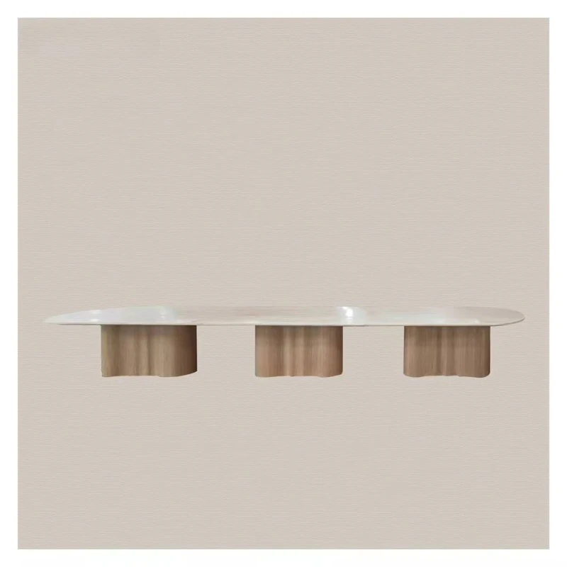 

Rand Stone 6m Modern Design Interior Marble Dining Table Natural Stone Center Table Villa Dining Room Furniture