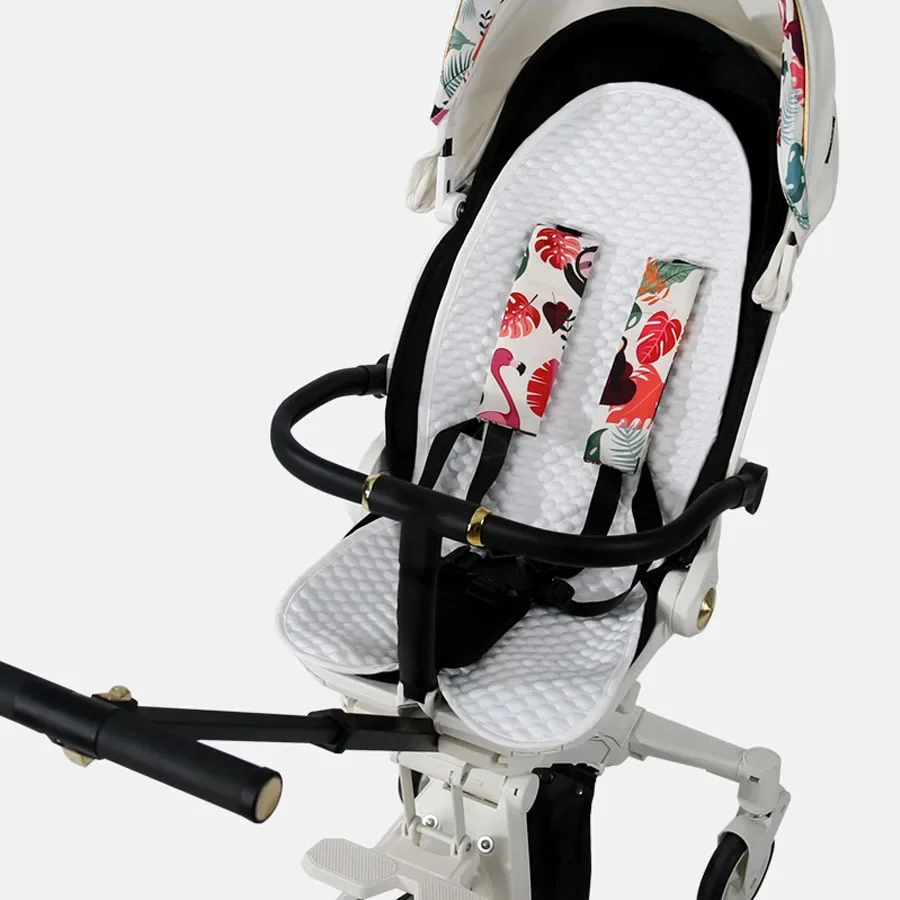 

Summer Baby Stroller Cool Mat Suitable for Various Infant Strollers Soft White Cotton Breathable Mesh Seat Cushion