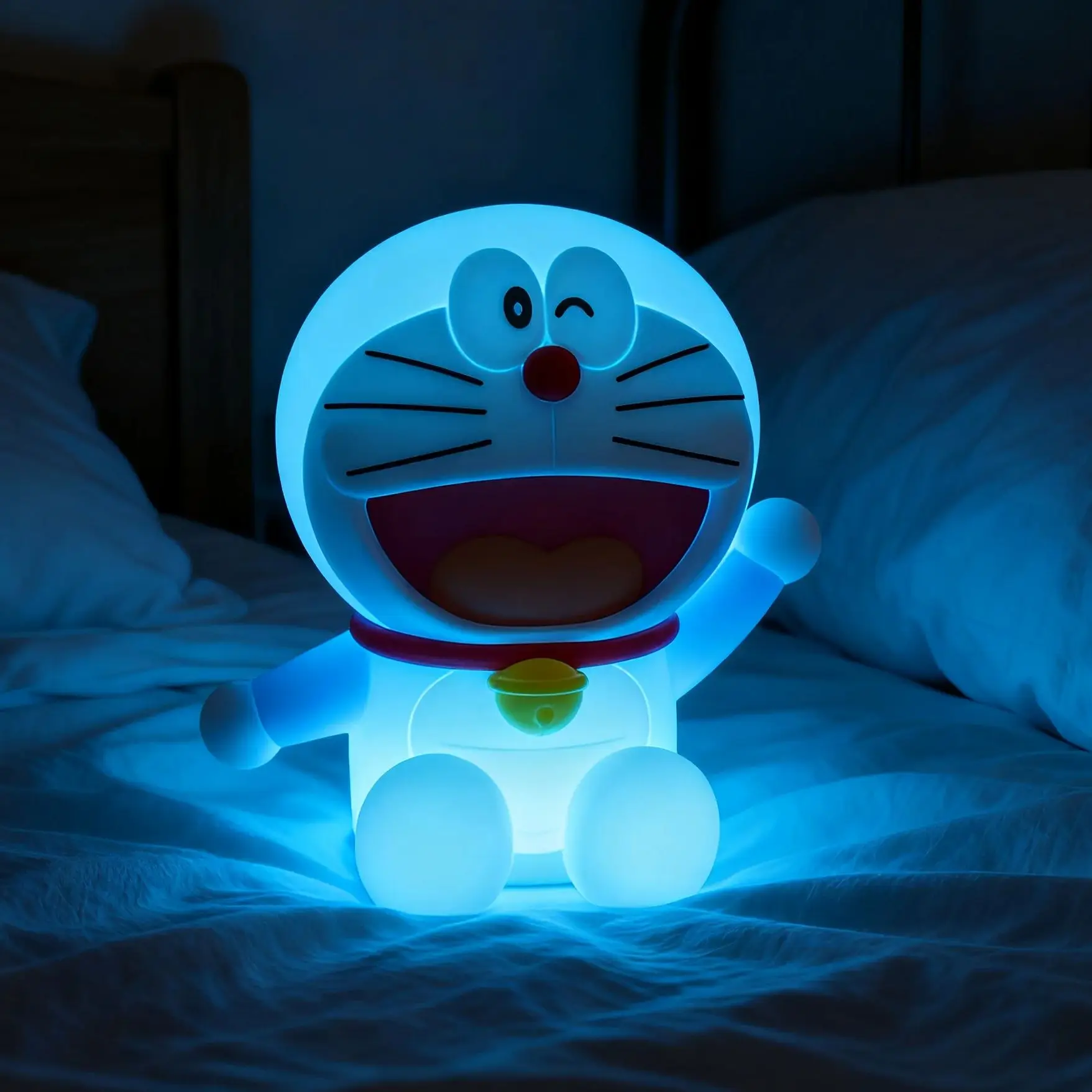 Ночник Doraemon, мультяшная силиконовая лампа, управление Pat, USB перезаряжаемый декор для комнаты, детский подарок на день рождения, Рождество