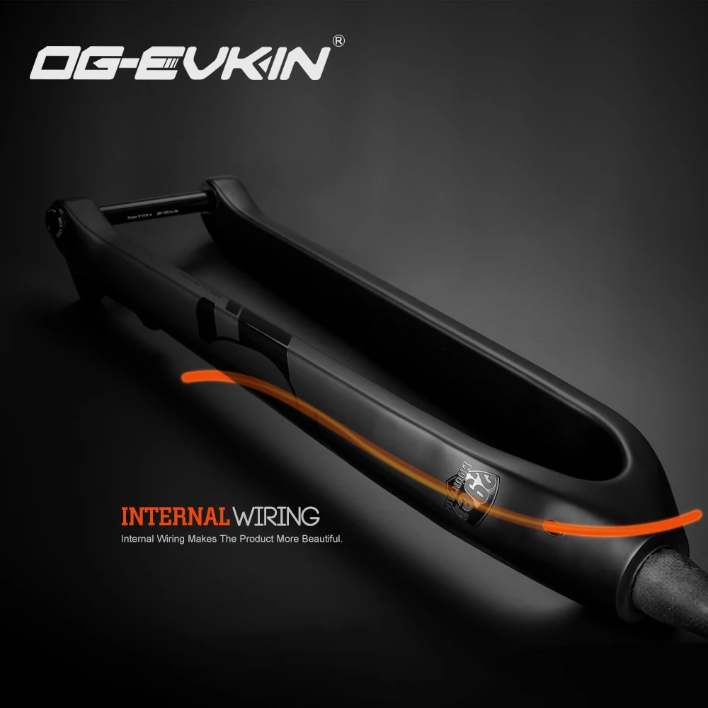OG-EVKIN 29er Carbon T700 MTB-Gabel 15x110mm Steckachse Schwarze Carbon-Mountainbike-Vorderradgabel 1-1/8-1-1/2' MTB-Gabeln Fahrradteile – Detail 2