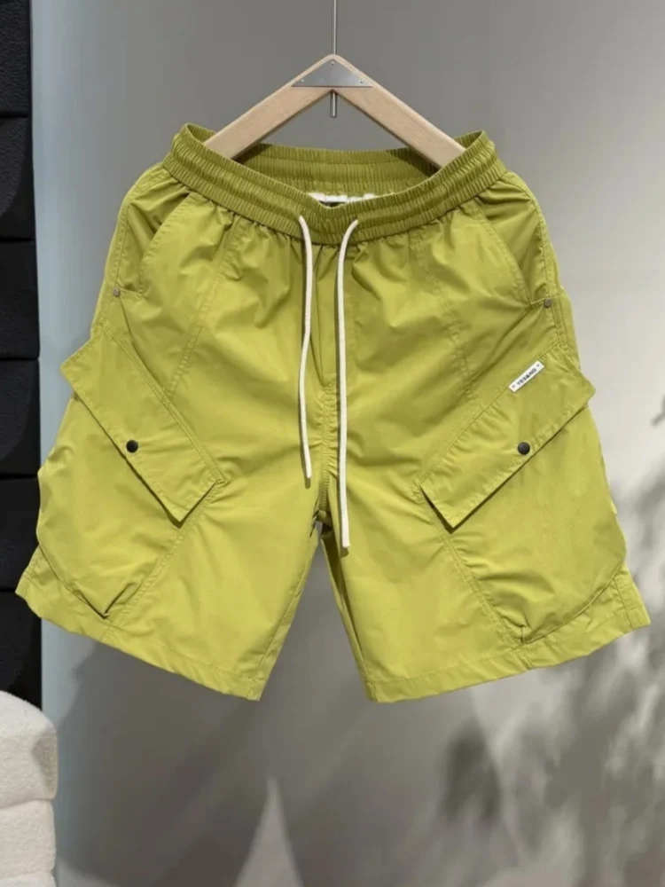 

Летние повседневные мужские шорты в американском стиле от модного бренда, легкие, свободного кроя, прямые, длиной до колена, для работы, дышащие, с карманами