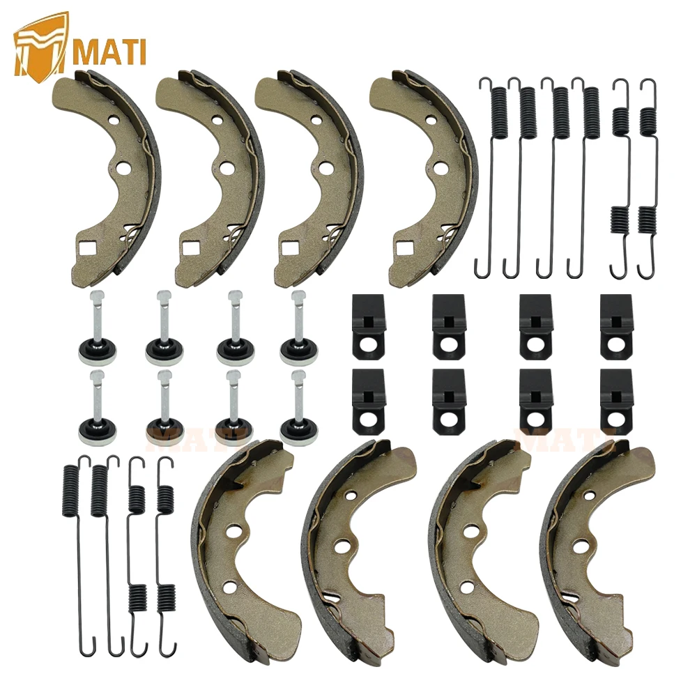 Brake Shoes Front Rear All Springs Pins Left Right for Kawasaki Mule 3000 3010 3020 4000 4010 KAF620 KAF950 Diesel 2001-2021