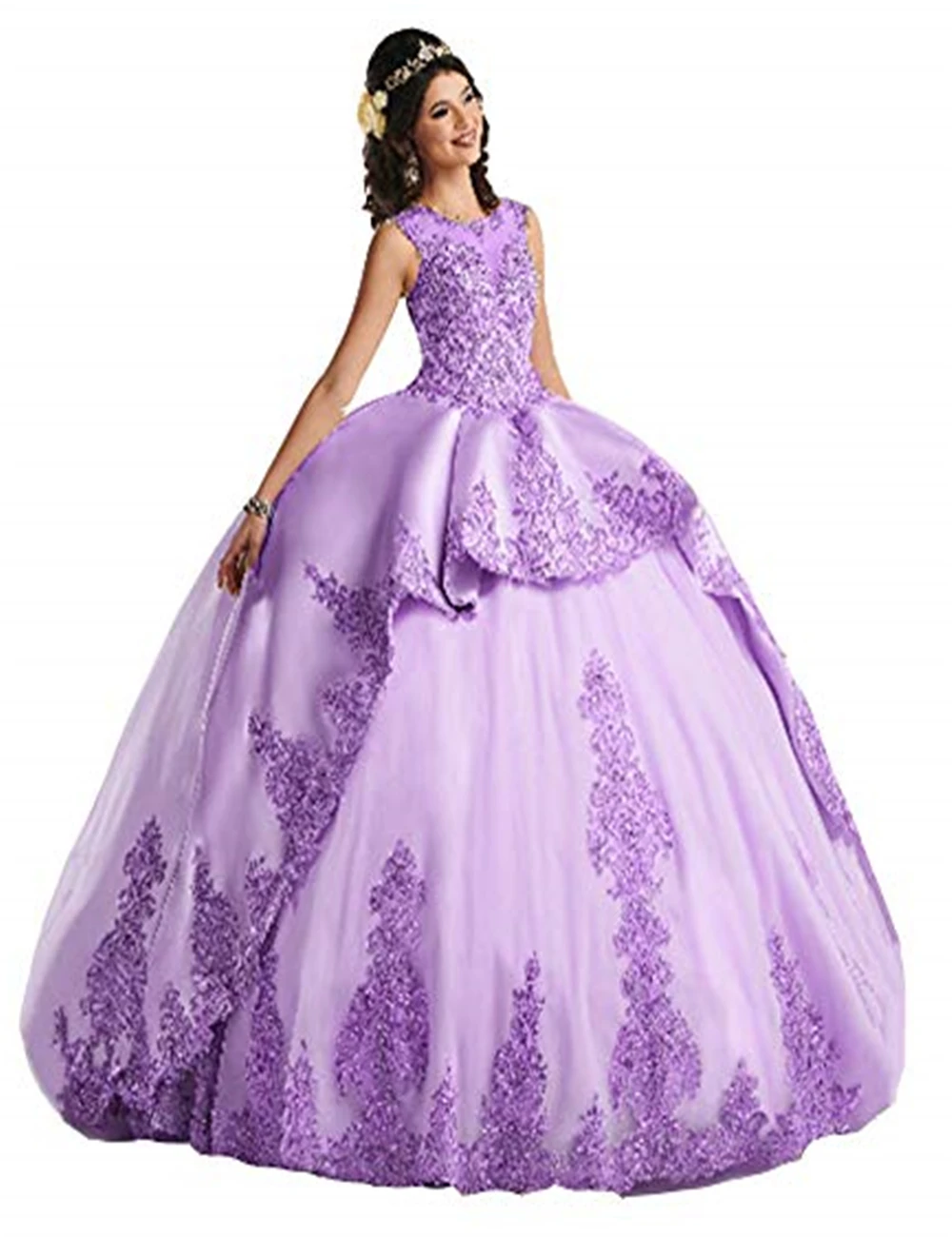 Robe Quinceanera brodée à encolure dégagée pour femmes, appliques en dentelle, robe de Rh, robes de mariée, disponible dans une variété de couleurs