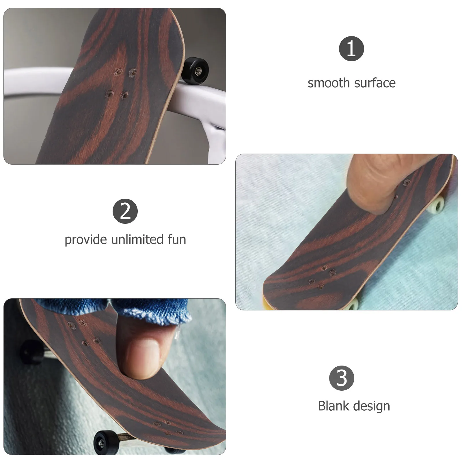 Pont de touche en bois d'érable vierge, bricolage, remplacement lisse et Durable pour les amateurs de Mini Skateboard, pièces d'extérieur