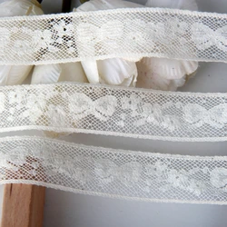 Wide Beige Cotton Cloth Lace Ribbon, Sewing Trim, Home Party Decoration, DIY Clothes, 2.5cm Wide, 2Yards/Lot