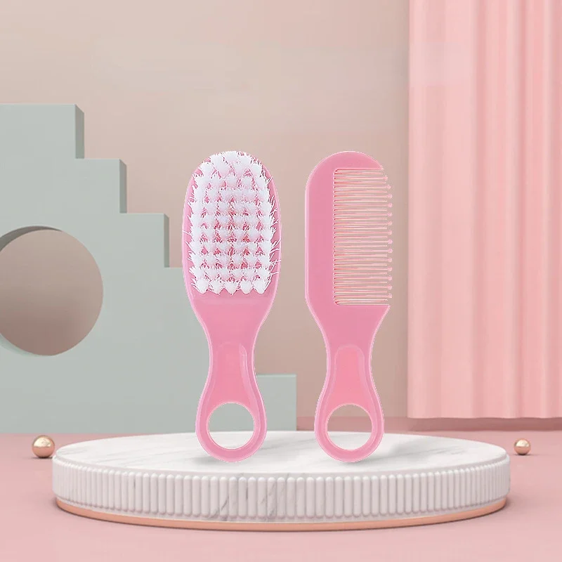 2PCS Baby Comb Baby Scald Remover Massage Newborn Children Bath Shampoo Soft Brush Set Safe Scalp Care Baby Brush