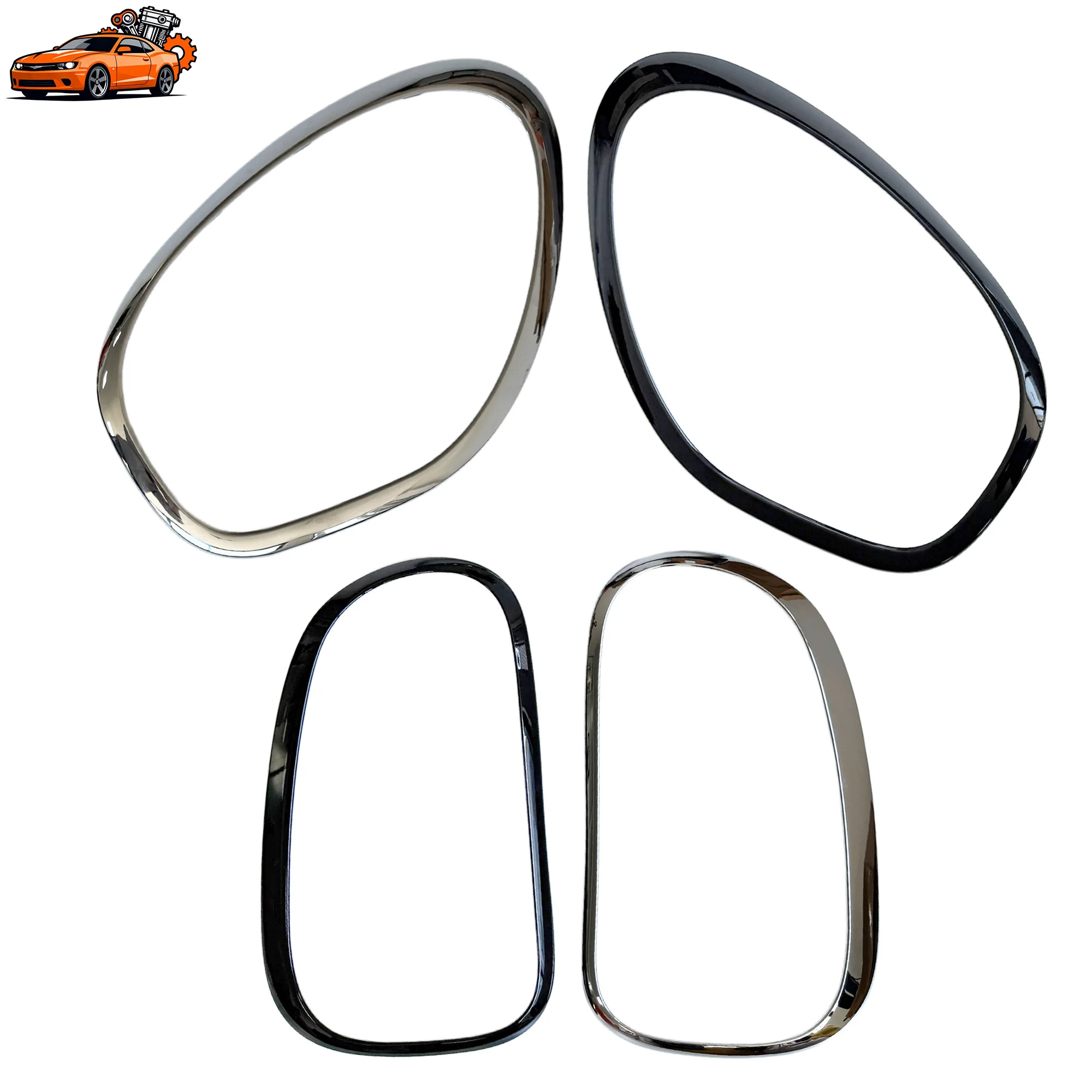 Head Tail Light Lamp Trim Ring Bezel Surround Cover Set For BMW MINI Countryman Cooper R60 2011 2012 2013 2014 2015 2016