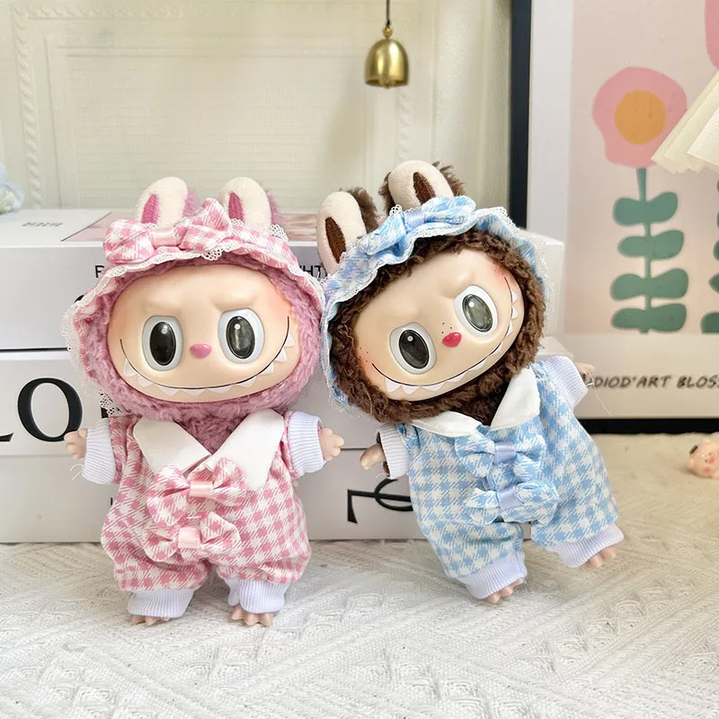 

17cm Labubu Cute Plush Doll'S Clothes Pajamas Outfit Accessories Clothing Diy Kid Gift Jumpsuit Hoodie Clothes Fans Gift