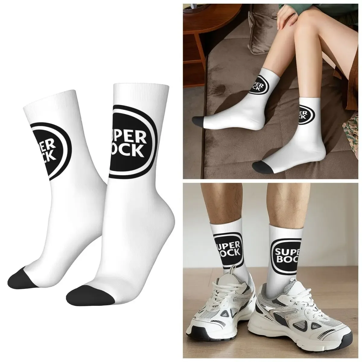 

All Seasons Super Bock Socks Harajuku Sport Middle Tube Socks Hip Hop Stockings for Men Women Valentine's Day Gifts