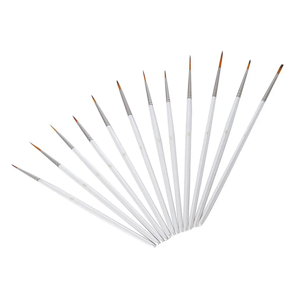 

12Pcs Art Brushes for Fine Detailing Miniature Art Painting Face Models Nail Premium Quality for Fine Detailing