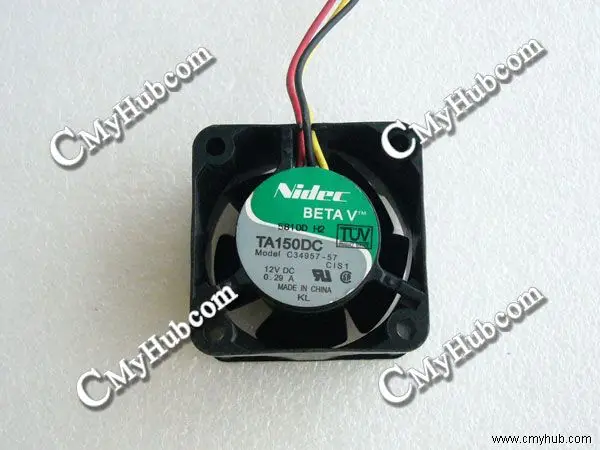 For Nidec C34957 57 57 TA150DC CIS1F DC12V 0.29A 4028 4CM 40mm 40X40X28mm 3Pin 3Wire Cooling Fan TA150DC C34957-57 57 CIS1F