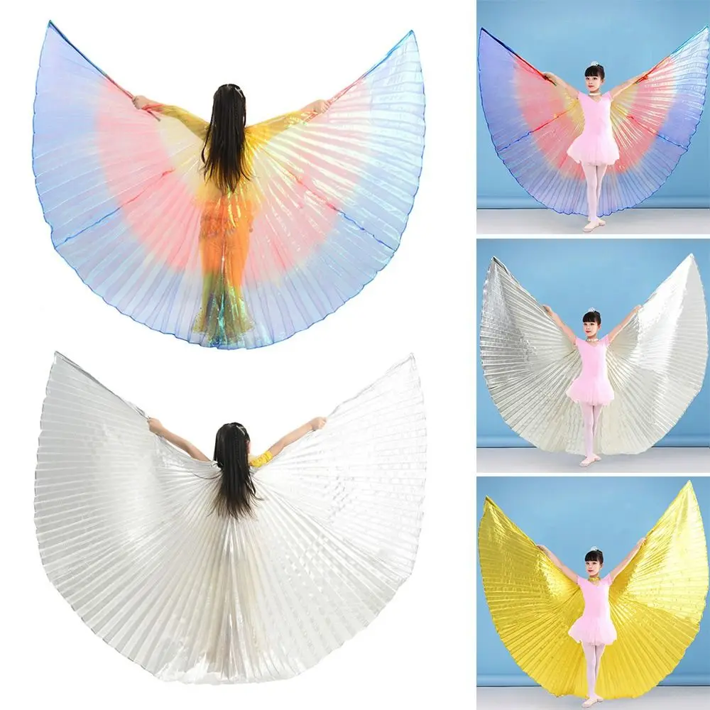 

Children Festival Carnival Belly Dance Wings With Sticks Performance Costume Isis Wings