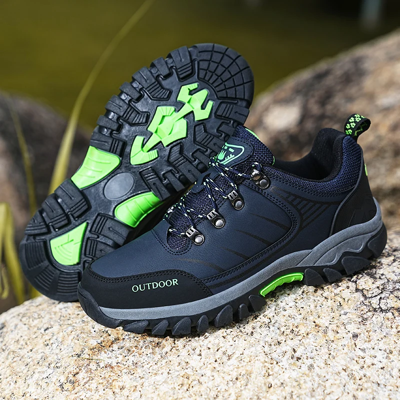 

Men‘s Waterproof Hiking Shoes Outdoor Trainers Lace-up Climbing Wading Shoes Trekking Sneakers Walking Hunting Tactical Sneakers
