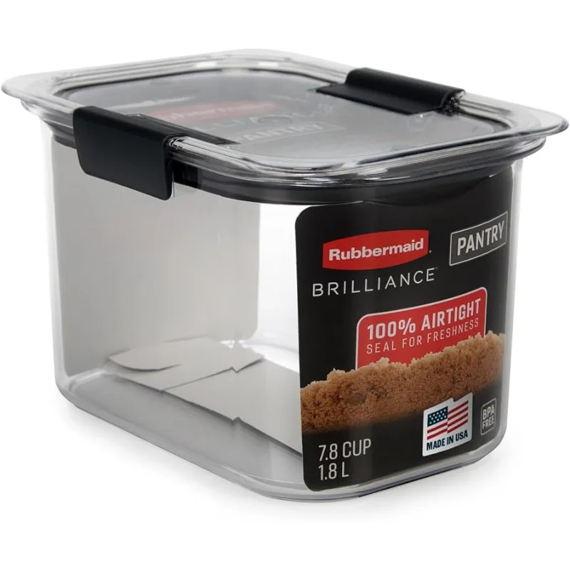 

Brilliance Pantry Airtight Food Storage Container, BPA-Free 7.8 Cup, Ideal for Brown Sugar - Efficient, Leak-Proof and Dishwashe