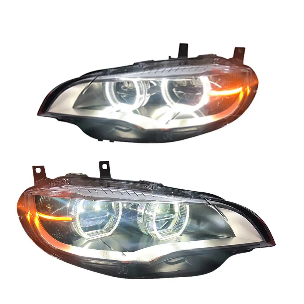 

Modified E71 LED headlight for BMW X6 2007-2013 E71 xenon headlight hid upgrade facelift modify to full LED DRL car light