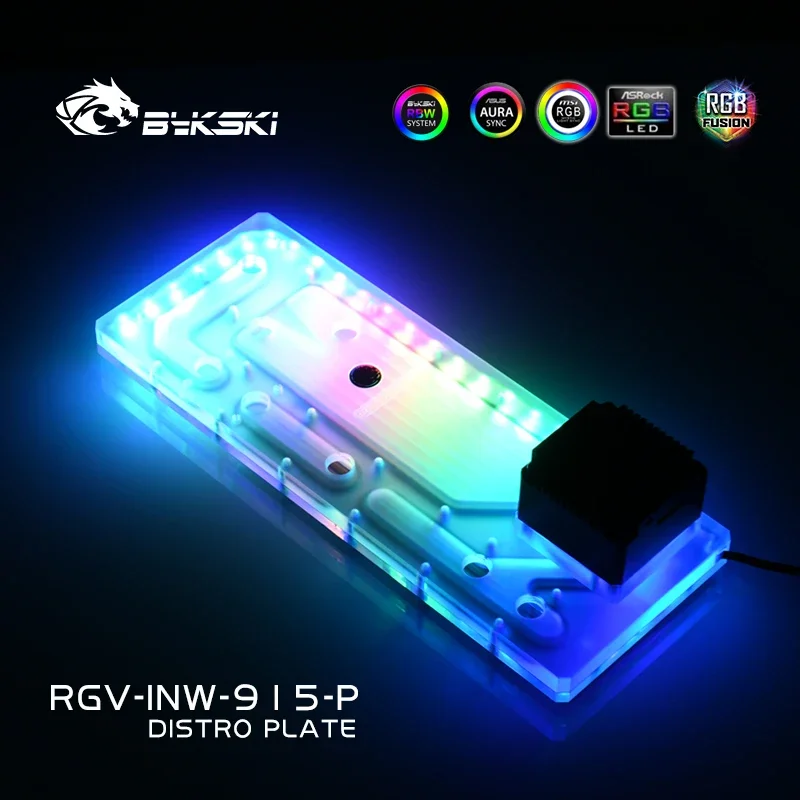 Bykski RGV-INW-915-P, Distro Plate For INWIN 915 Case,MOD Waterway Board Reservoir Water Cooling Kit For Computer CPU GPU Cooler