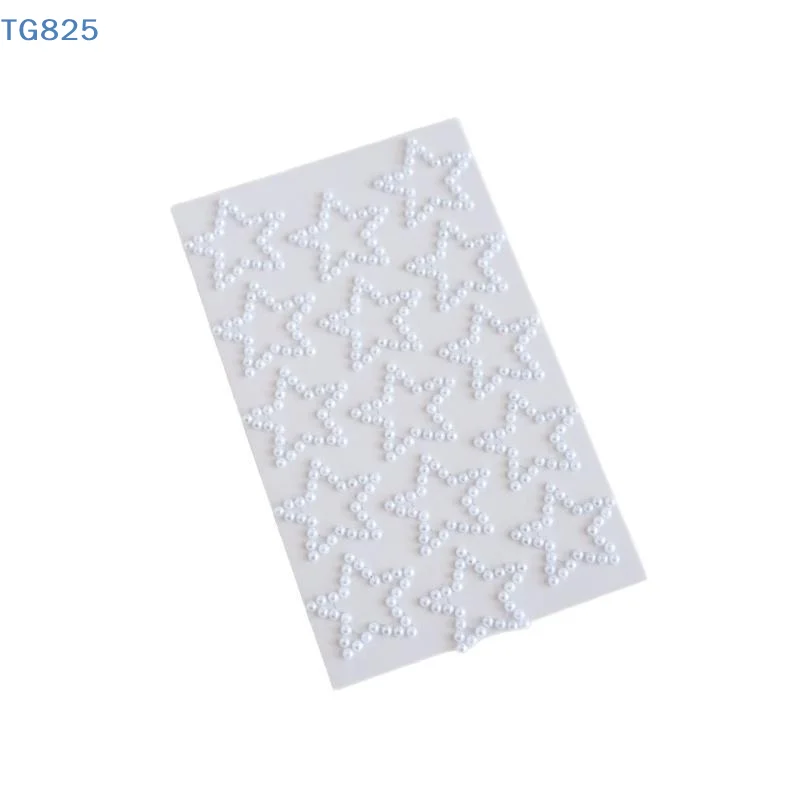 【S】3D Star Heart Shaped Pearls Crystal Stickers Kids DIY Self Adhesive Jewel Crafts Sparkly Rhinestone Stationery Stickers Girls
