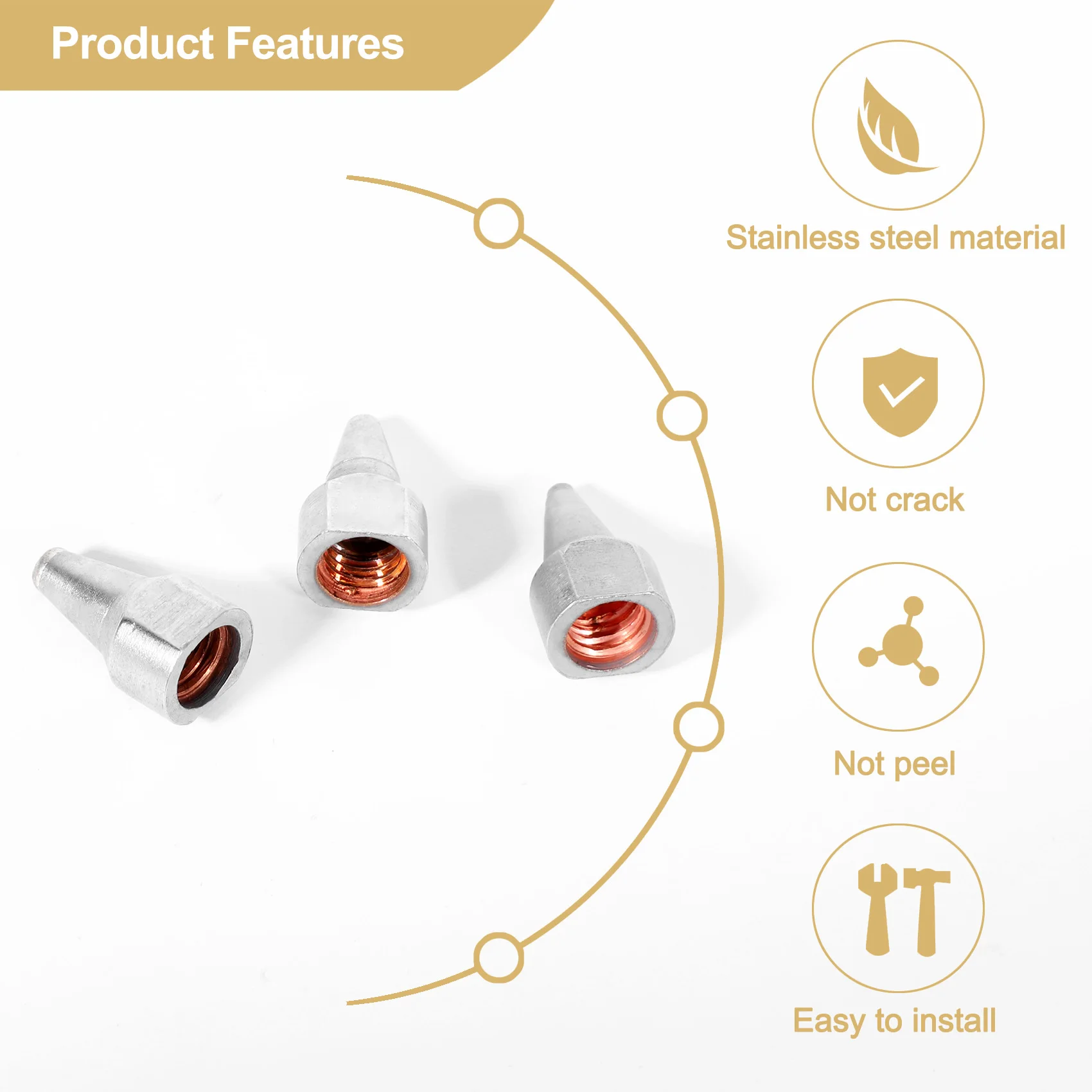 

AA21-3 Pcs Nozzle 1Mm/1.5Mm/2Mm For S-993A/S-995A Electric Desoldering Desoldering Pumps For Welding Soldering Supplies