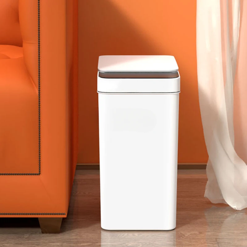 

Smart Sensor Trash Can Kitchen Toilette Narrow Touchless Trash Can Elegant Plastic Limpieza House Accessories