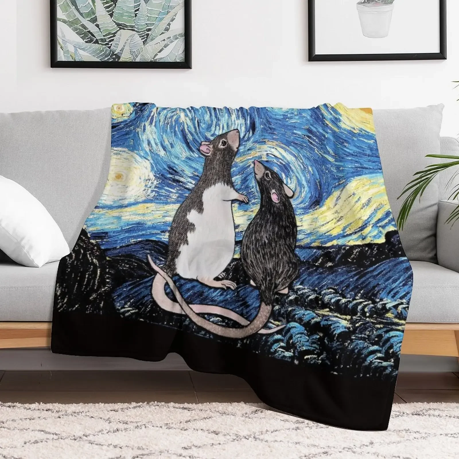 Version 1 From the Heavens... Came a Rat... Throw Blanket Luxurious Soft Blanket Holiday Gift for Family