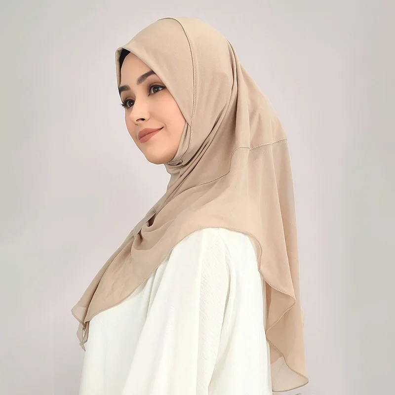 

Eid Solid Color Bow Instant Scarf Knot Headwrap Muslim Women Hijab Shawl Islam Scarves Ready To Wear Arab Amira Turban Cap Niqab