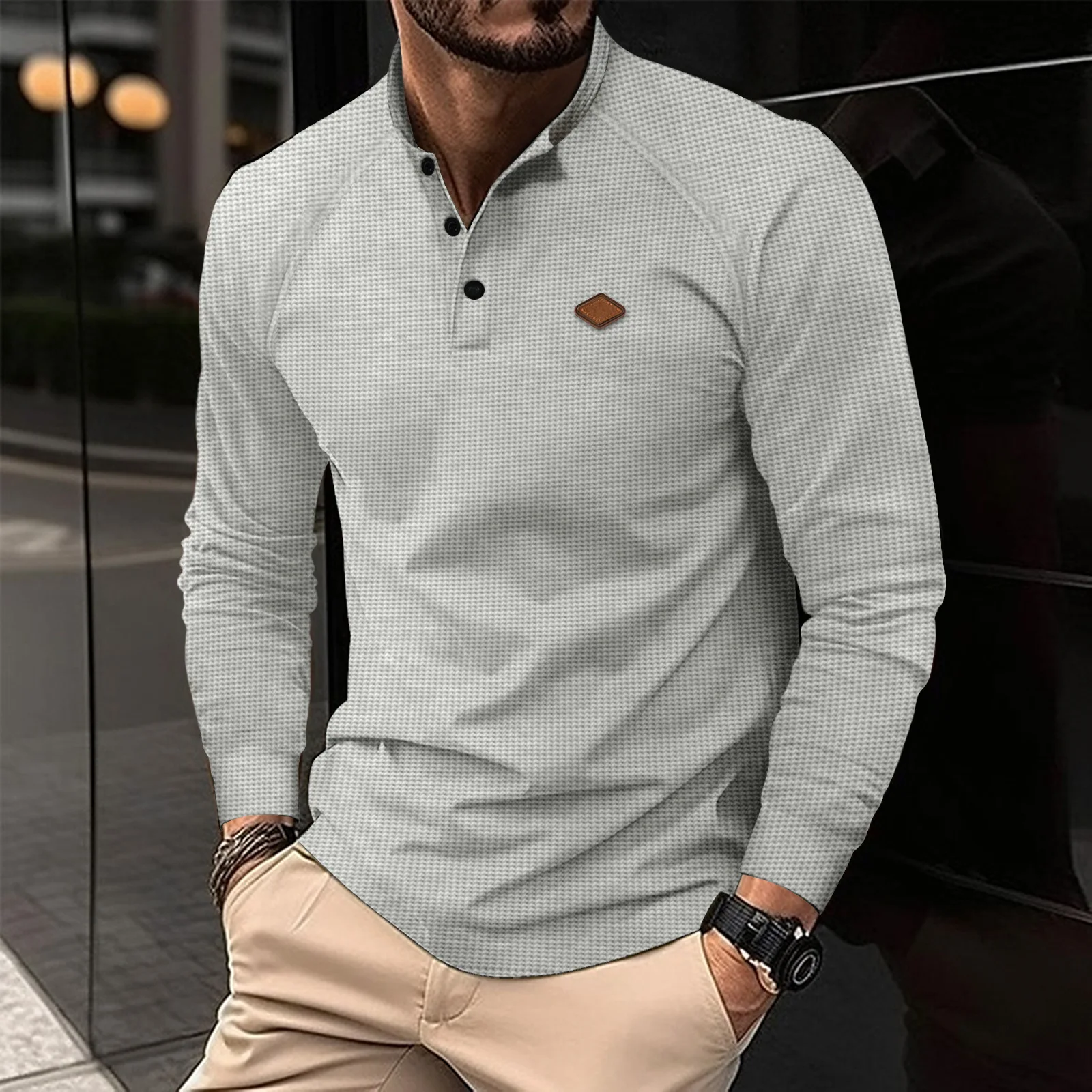 2025 Spring And Autumn Best-Selling Men Henry Shirts, T-Shirts Men, Comfortable Street Men's Clothing, The Perfect Gift For Men.