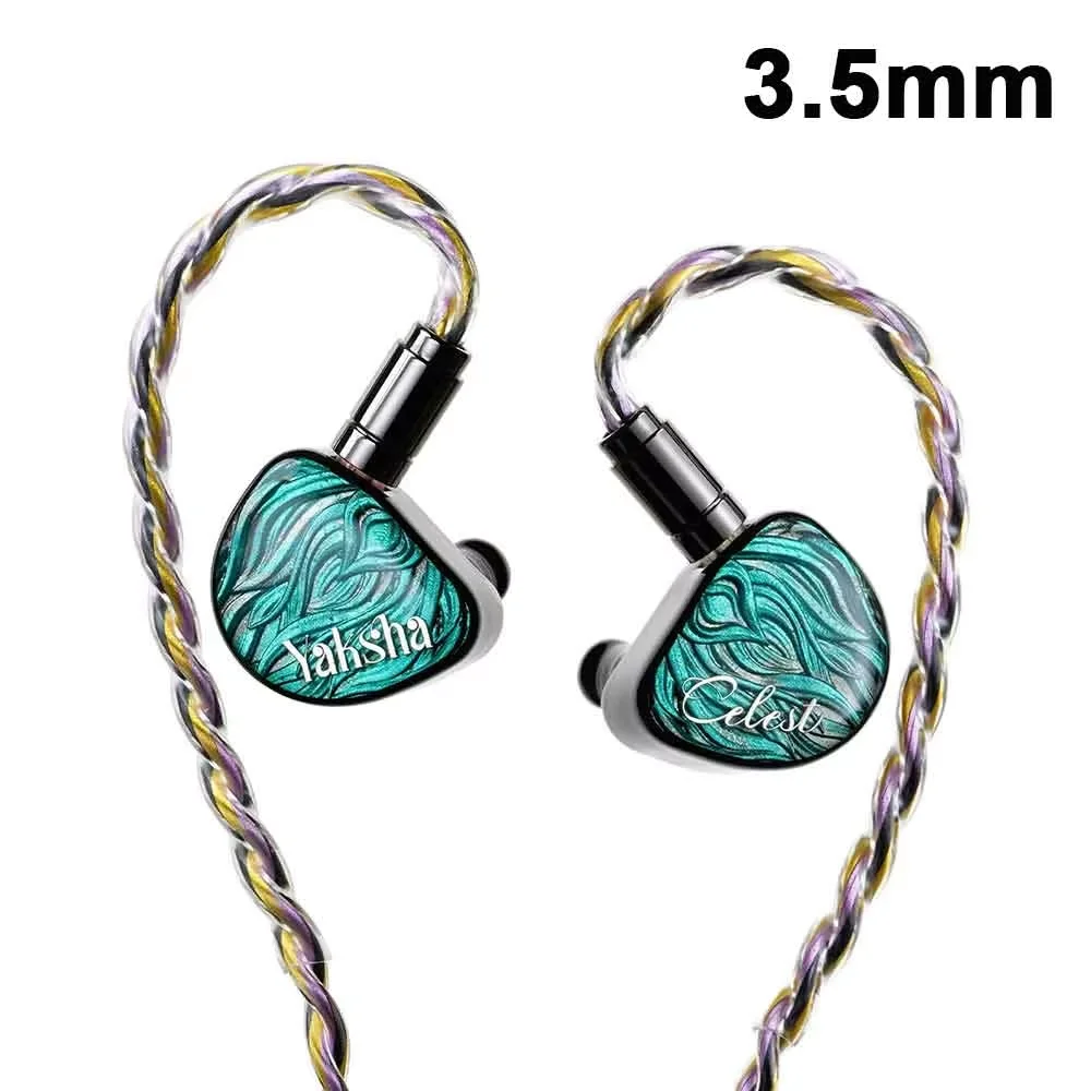 Celest Yaksha Earphone 2DD+1BA+1MPD In Ear Monitor With Detachable Cable For HiFi Music Gifts Earbuds Headset