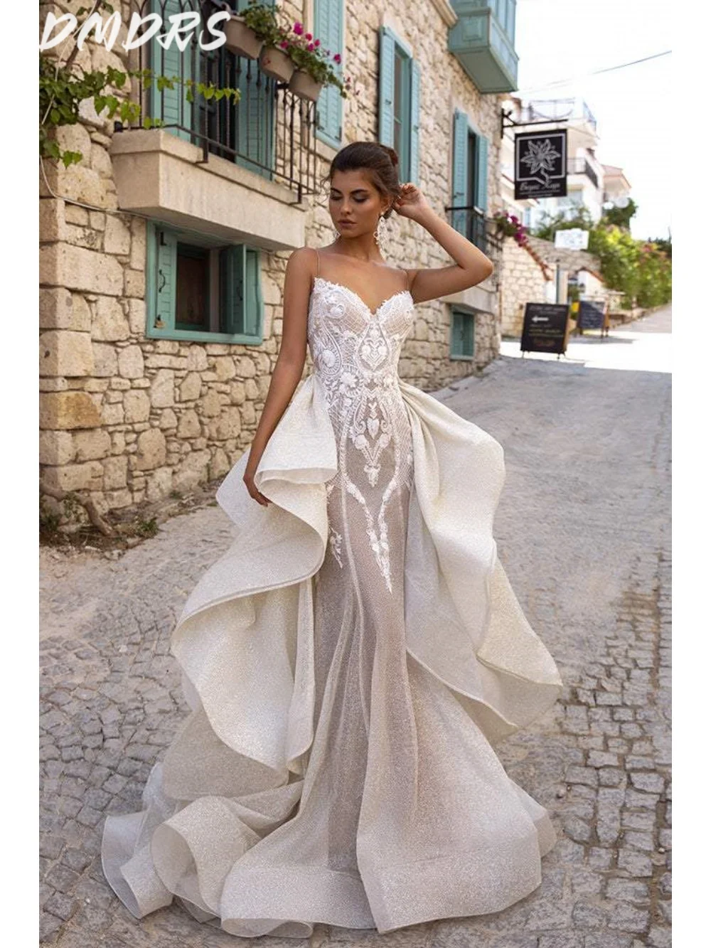 Charming Strapless Wedding Dress 2026 Elegant Bridal Gown with Detachable Skirt Charming Mermaid Floor-length Gown Customized