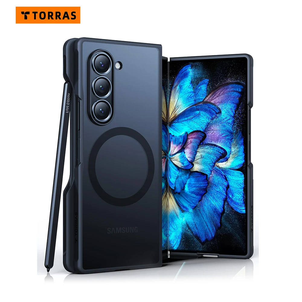 

TORRAS for Samsung Galaxy Z Fold 6 Case Slim Magnetic Z Fold 6 Case for Magsafe (without S Pen) Drop Protection Case
