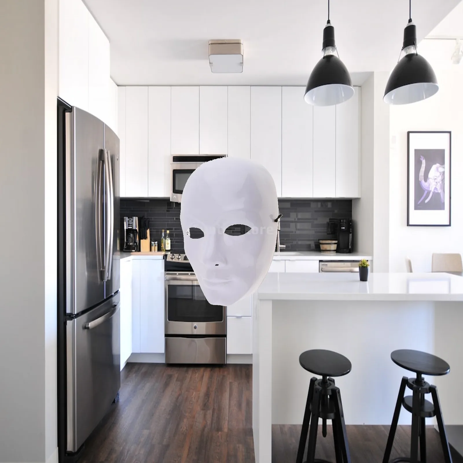 Plain White Plastic Mask Blank Face Mask for Masquerade Ball Painting Party Art and Creative Use