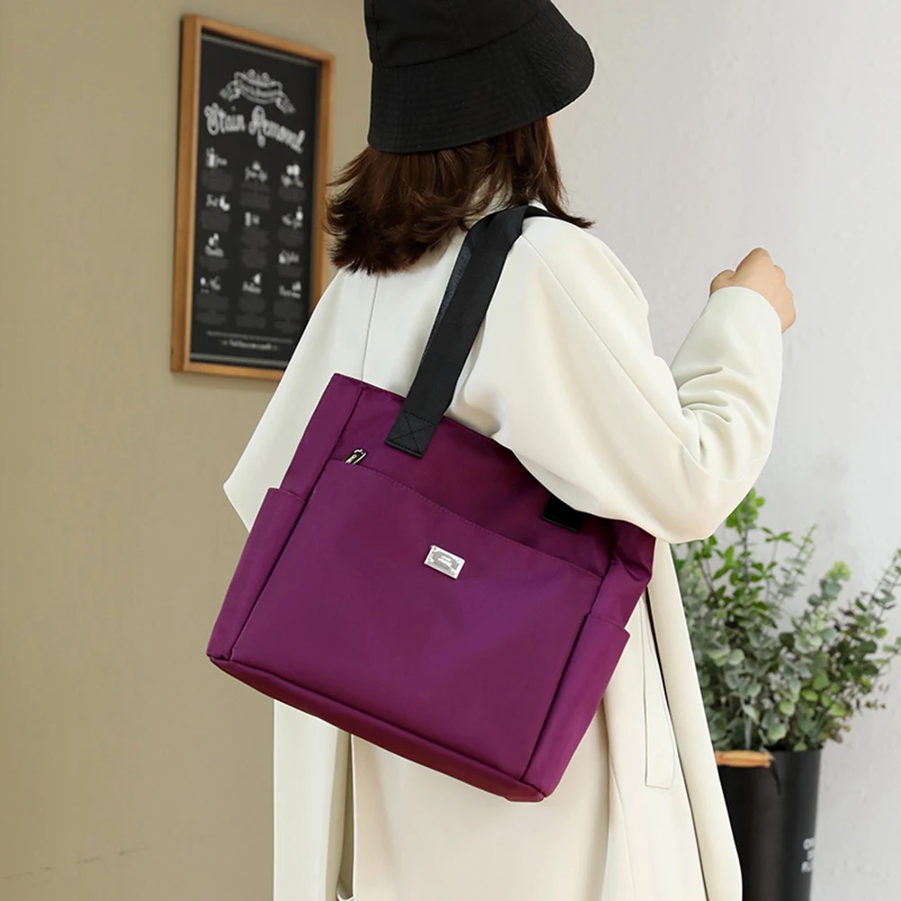 

Women Handbags Nylon Top-handle Bags Multi-Pockets Large Capacity Casual Fashion Portable Simple Elegant for Weekend Vacation