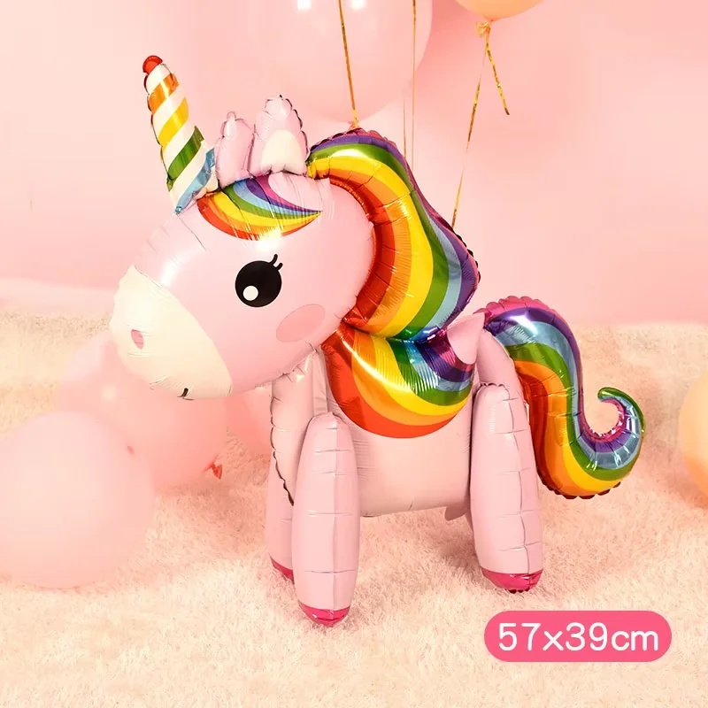 Regenboog Eenhoorn Paard Ballonnen Folieballonnen voor Kinderen Meisjes Verjaardagsfeestje Babyshower Decoraties Gelukkige Verjaardag Globos Cadeau